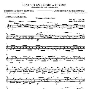 萨克斯谱 | 18 Exercicios ou Estudos de Marcel Mule Enelruy Lira 马瑟 穆勒18首练习曲—1 Marcel Mule 马瑟 穆尔