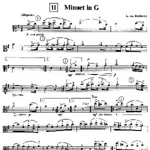 Minuet in G 中提琴
