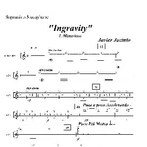 萨克斯谱 | Ingravity 第一乐章 第一高音萨克斯分谱 Javier Jacinto