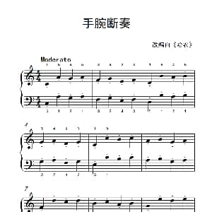 手腕断奏 钢琴谱