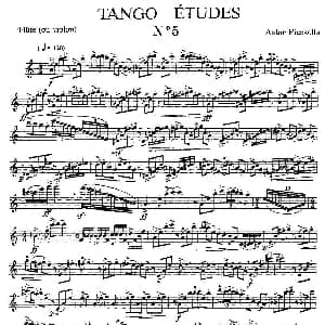 长笛曲谱 | Tango Etudes 之五 Piazzolla 皮亚佐拉