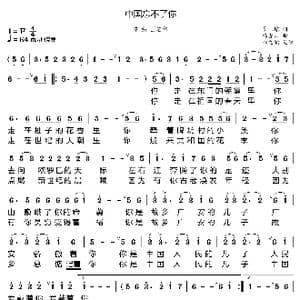 中国忘不了你_歌曲简谱_词曲:瞿琮 杨青山