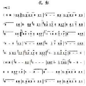 葫芦丝谱 | 乱红