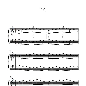 三.五组基本练习14 钢琴谱