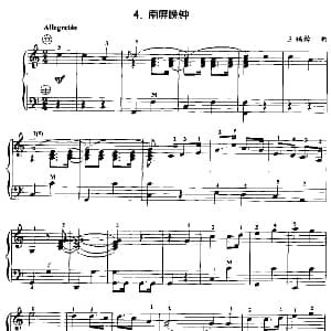 手风琴谱 | 南屏晚钟 王福龄