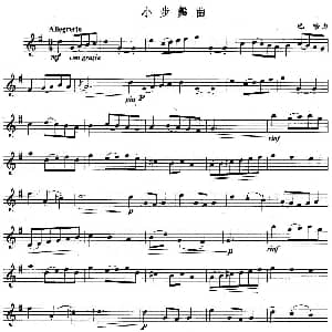 长笛曲谱 | 小步舞曲 巴哈作曲版 巴哈