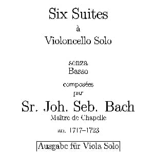 巴赫 无伴奏组曲 Ⅰ 中提琴