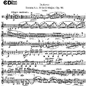 小提琴谱 | Violin Sonata No.10 in G Major Op.96