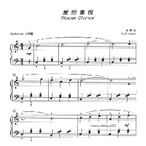 爱的喜悦 钢琴谱 马狄尼