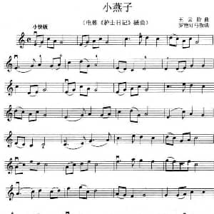 小提琴谱 | 小燕子 电影 护士日记 插曲 王云阶