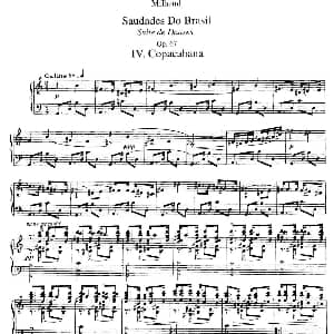Saudados do Brasil Op.67 钢琴谱 达律斯 米约