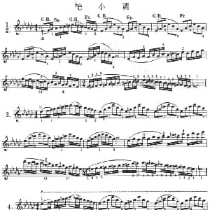 小提琴谱 | be小调