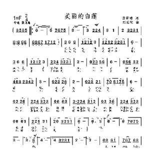 美丽的白莲_歌曲简谱_词曲:曾宪瑞 刘启明