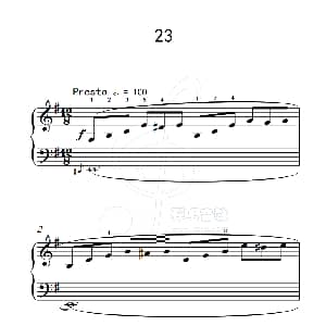 练习曲 23 钢琴谱