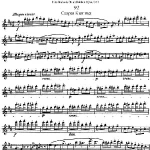 长笛曲谱 | 斯勒新老风格长笛练习重奏曲 第一部分 NO.92 Siegfried Thiele S. 斯勒