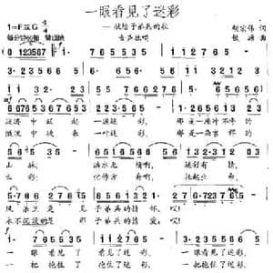 一眼看见了迷彩_民歌简谱_词曲:胡宏伟 铁源
