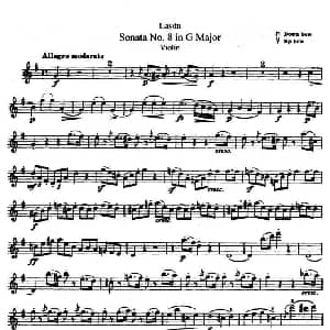 小提琴谱 | Soata No.8. in G Major