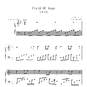 field of hope 钢琴谱 自由如风 改编