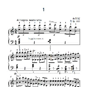 车尔尼钢琴八度练习曲 553 钢琴谱