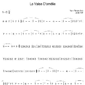 口琴谱 | La Valse D'amélie 天使爱美丽