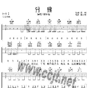 分飞 吉他谱 徐怀钰 黄郁 陈国华