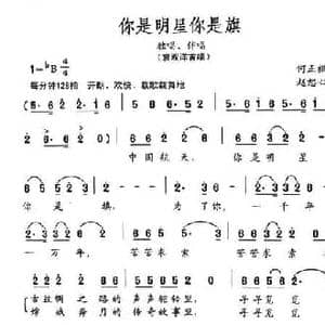 你是明星你是旗_民歌简谱_词曲:何正祖 赵恕心