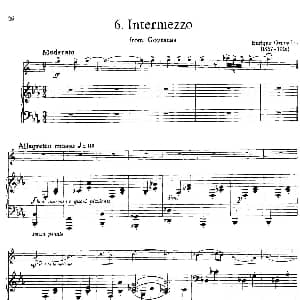 萨克斯谱 | 15首古典萨克斯独奏曲 6 Intermezzo 中音萨克斯 钢琴伴奏