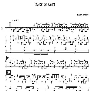 Black Or White 鼓谱