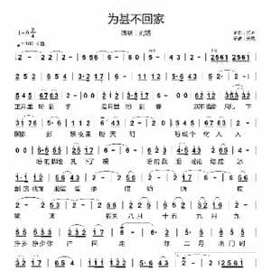 为甚不回家_歌谱投稿_词曲:贰强 贰强