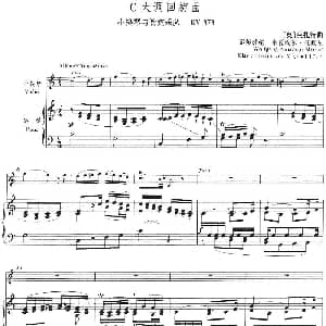 小提琴谱 | C大调回旋曲 小提琴 钢琴伴奏 奥 莫扎特曲 米夏埃尔 托佩尔钢琴改编