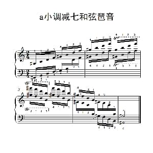第七集2.a小调减七和弦琶音 钢琴谱
