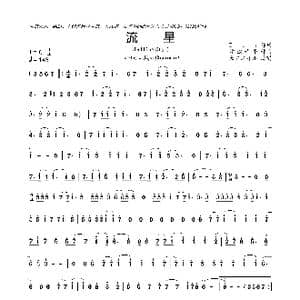 日 流星_歌曲简谱_词曲:Eir 津波辛平