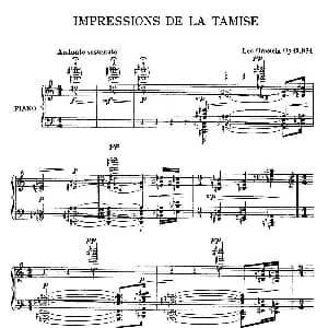 Impressions of The Thames Op.13 No.1 钢琴谱 里奥 奥恩斯坦 Leo Ornstein