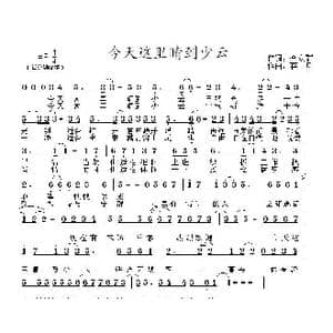 今天这里晴到少云_歌曲简谱_词曲:李立群 蒋舟