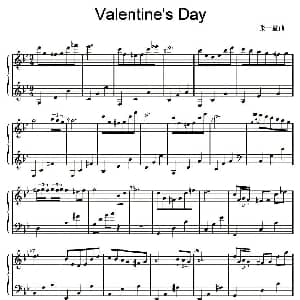 Valentine's Day 钢琴谱 张一益