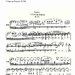 2 German Dances D.769 钢琴谱