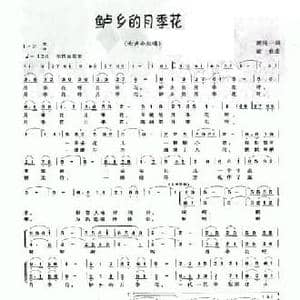 鲈乡的月季花_民歌简谱_词曲:黄持一 黄准