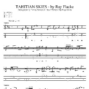 tommy emmanuel tahitian skies with score 吉他谱