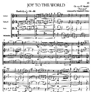 小提琴谱 | JOY TO THE WORLD 欢乐世界 弦乐四重奏 亨德尔