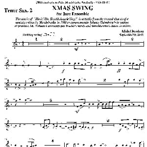 萨克斯谱 | XMAS SWING 第二次中音萨克斯分谱
