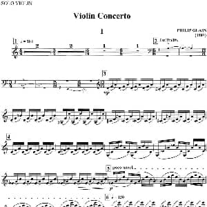 小提琴谱 | PHILIP GLASS Violin Concerto 格拉斯小提琴协奏曲I 格拉斯