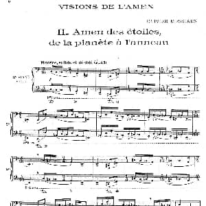 Visions de l'Amen 钢琴谱 奥利维埃 梅西安