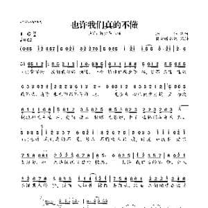 也许我们真的不懂_歌曲简谱_词曲:陈伟 陈伟