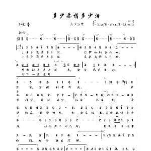 多少柔情多少泪_歌谱投稿_词曲:雨牛 F Sise/B siema/J Lioyd曲