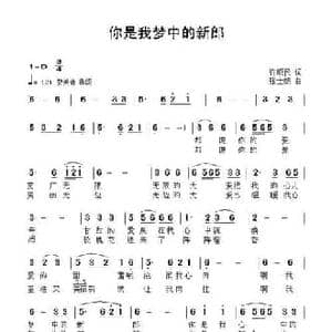 你是我梦中的新郎_民歌简谱_词曲:许顺民 张士娟