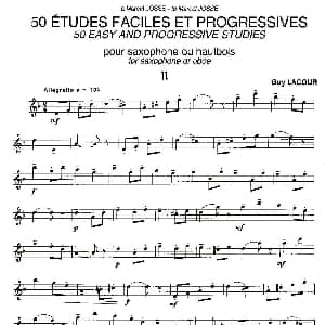 萨克斯谱 | Guy Lacour 50 首萨克斯练习曲之11 Guy Lacour