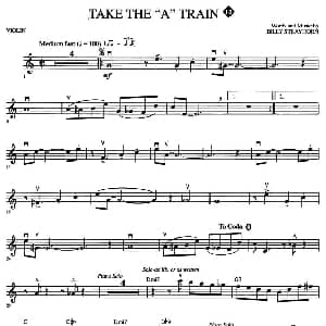 小提琴谱 | TAKE THE A TRAIN