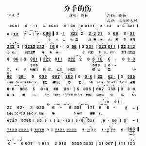分手的伤_歌谱投稿_词曲:晓柏 晓柏