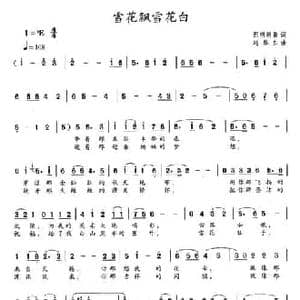 雪花飘雪花白_民歌简谱_词曲:熙明朝鲁 赵黎东
