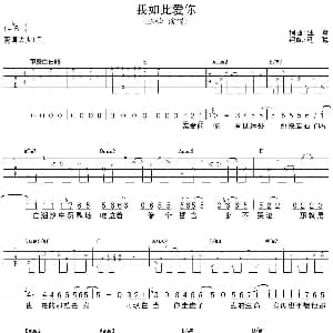 我如此爱你 吉他谱 汪峰 汪峰 汪峰